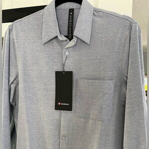 lululemon athletica Light Gray Casual Button-Down Shirt